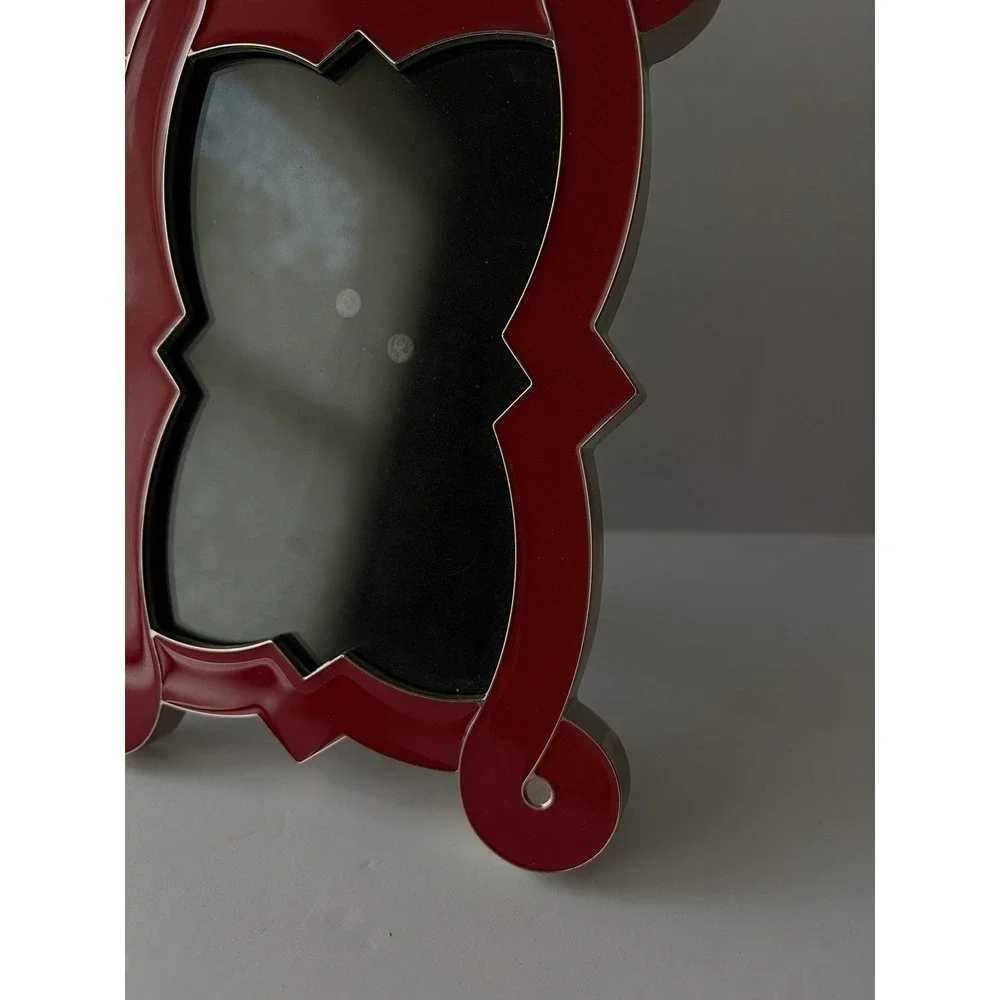 Jonathan Adler Hip Happy Home Red Enamel Picture Frame MCM Boho Retro